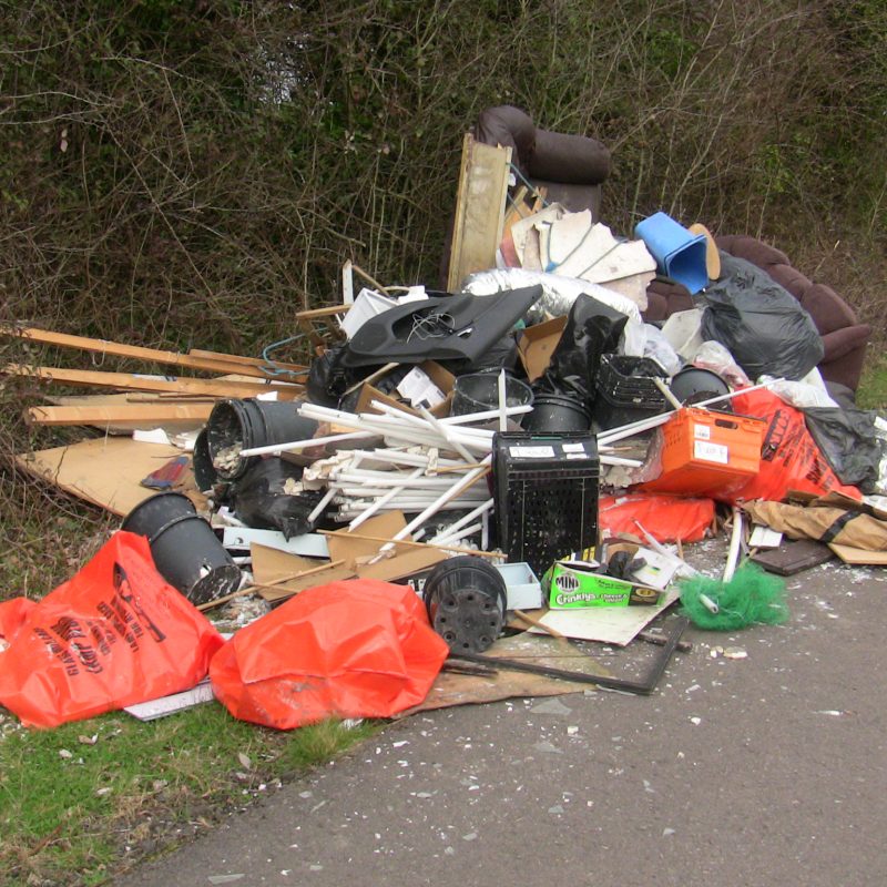 Fly-tipping captured by a Rapid deployment CCTV camera